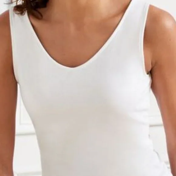TALBOTS:  Classic Stretch Tank - white - Picture 2 of 6